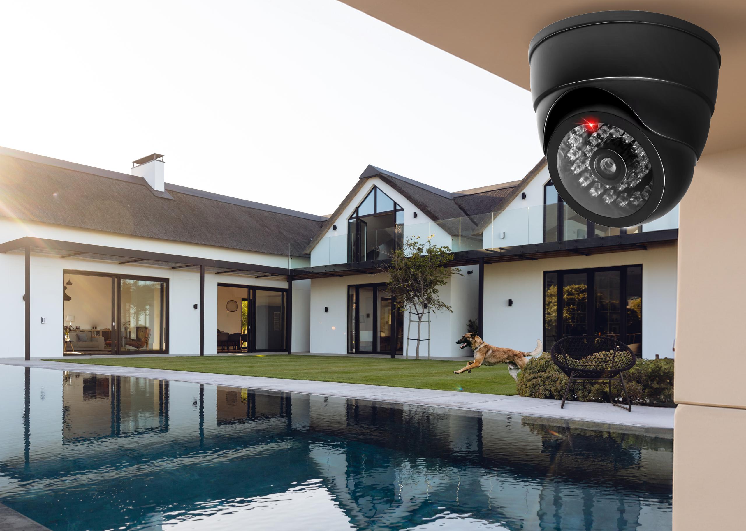 Atrapa kamery kopułkowej do monitoringu CCTV do użytku wewnątrz pomieszczeń lub pod zadaszeniem