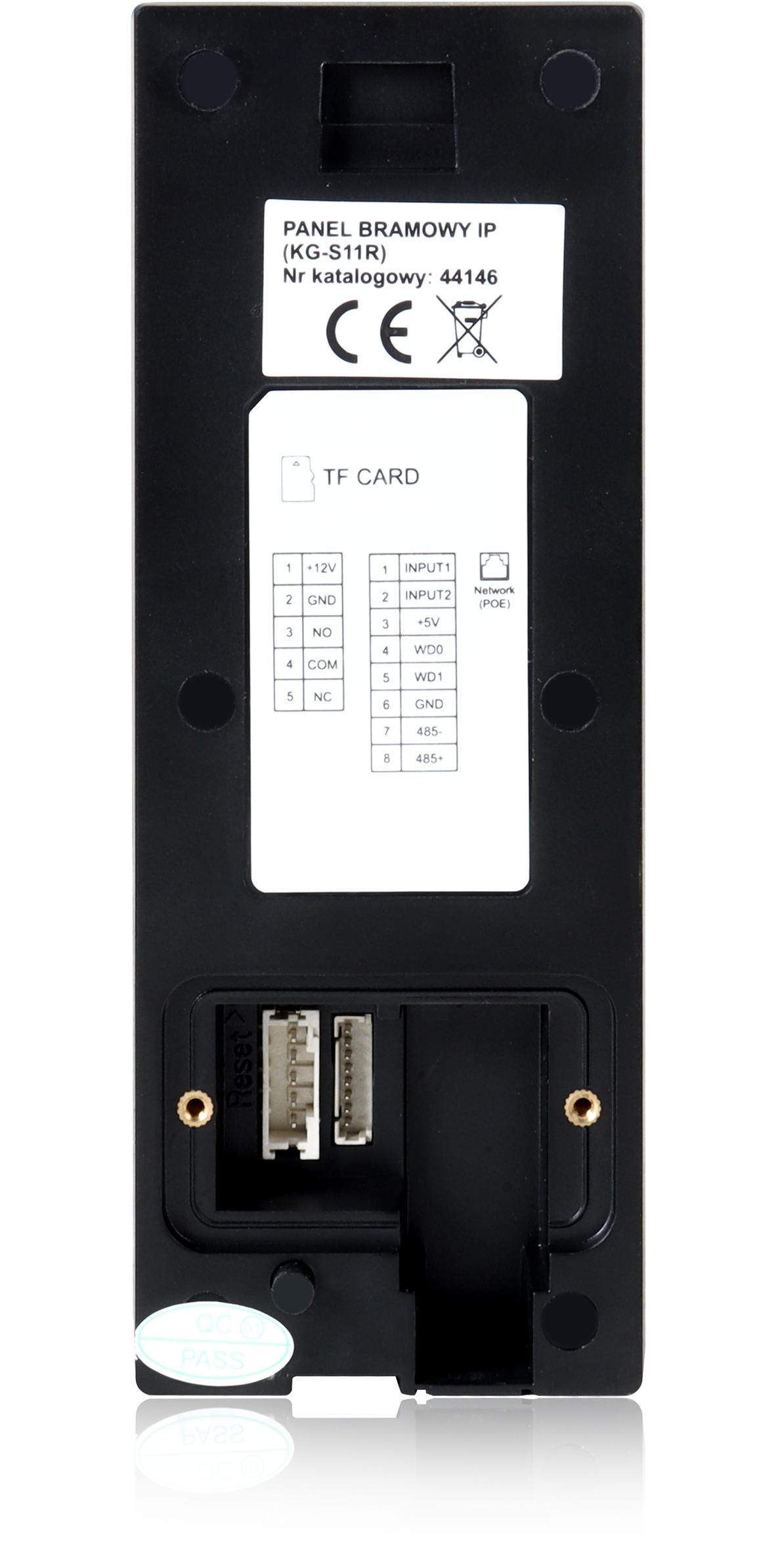 Wideodomofonowy panel bramowy IP KENIK KG-S11R - specyfikacja audio i video: