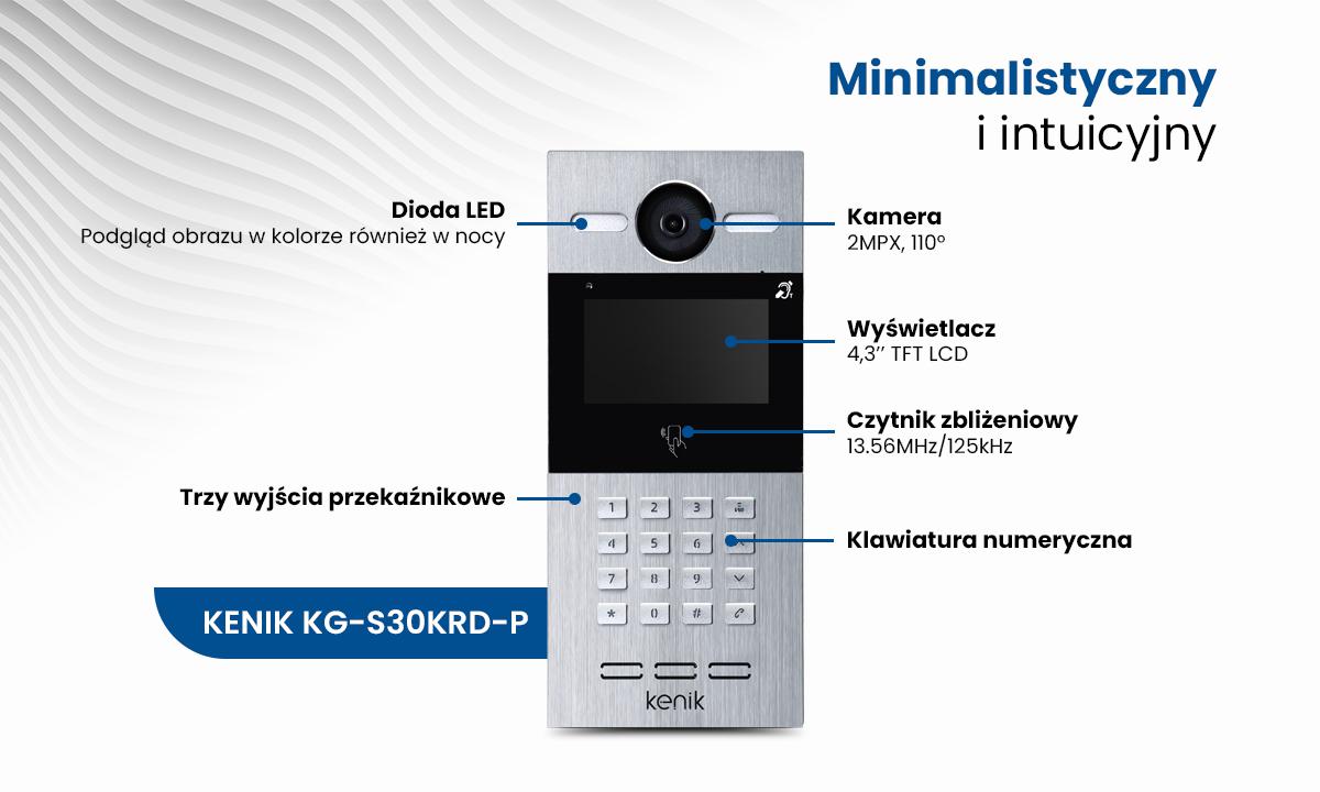 Panel bramowy wideodomofonu IP KENIK KG-S30KRD-P - pełnia funkcjonalności i wygoda sterowania dla maksymalnego poziomu bezpieczeństwa