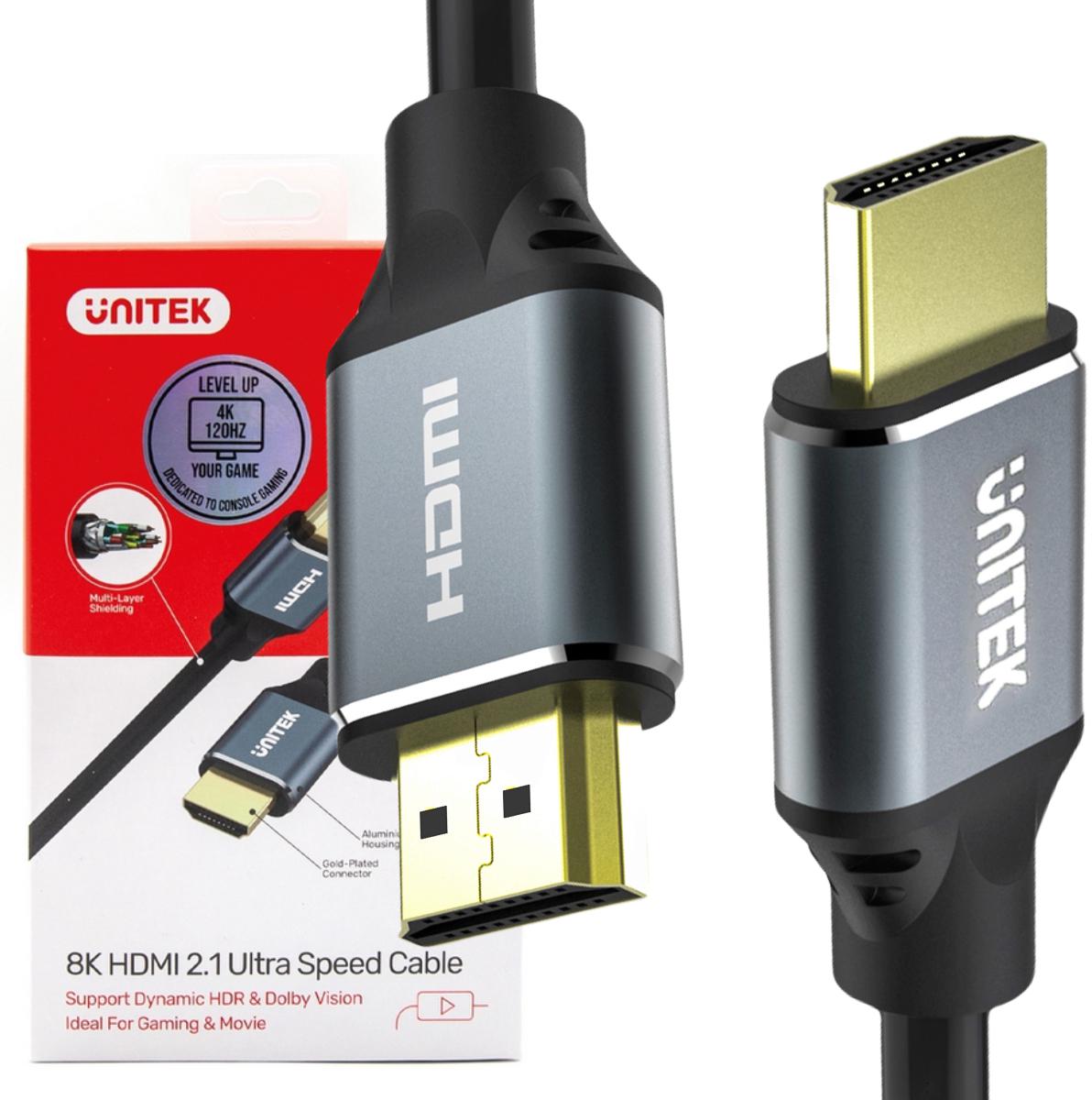 Unitek C138W przewód HDMI 2.1 8K UHD 2m - najważniejsze cechy: