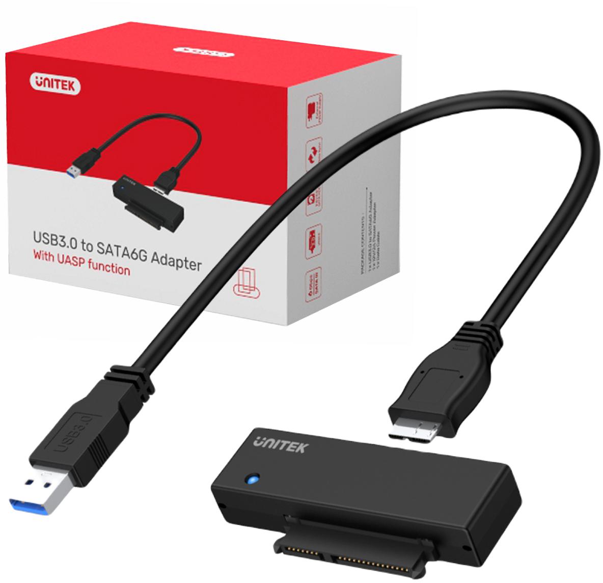 Unitek Y-1039 mostek USB 3.0 - SATA III 2,5\"/3,5\" - najważniejsze cechy: