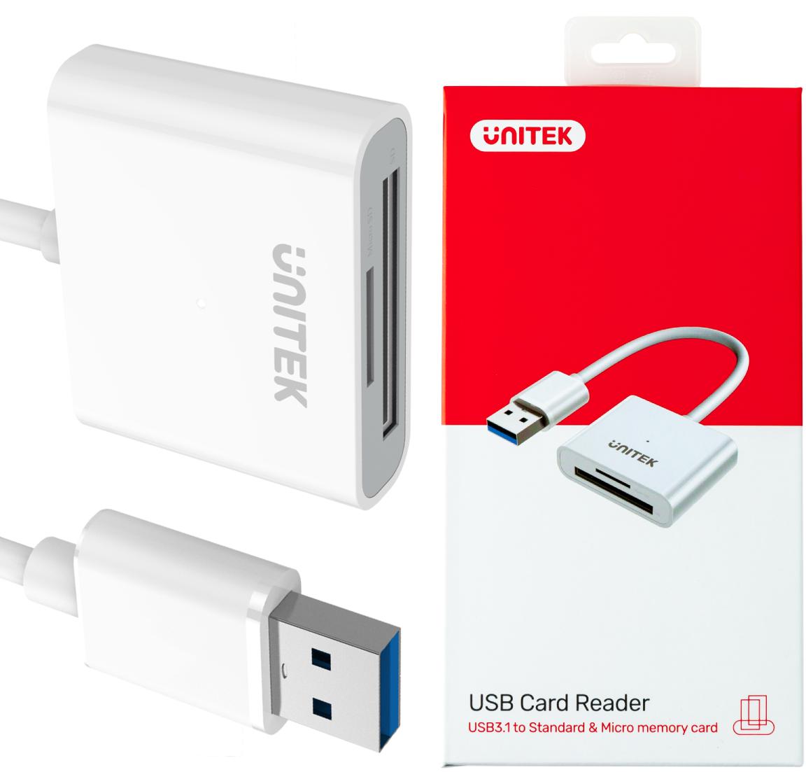 Unitek Y-9321 USB 3.0 czytnik kart SD/microSD - najważniejsze cechy: