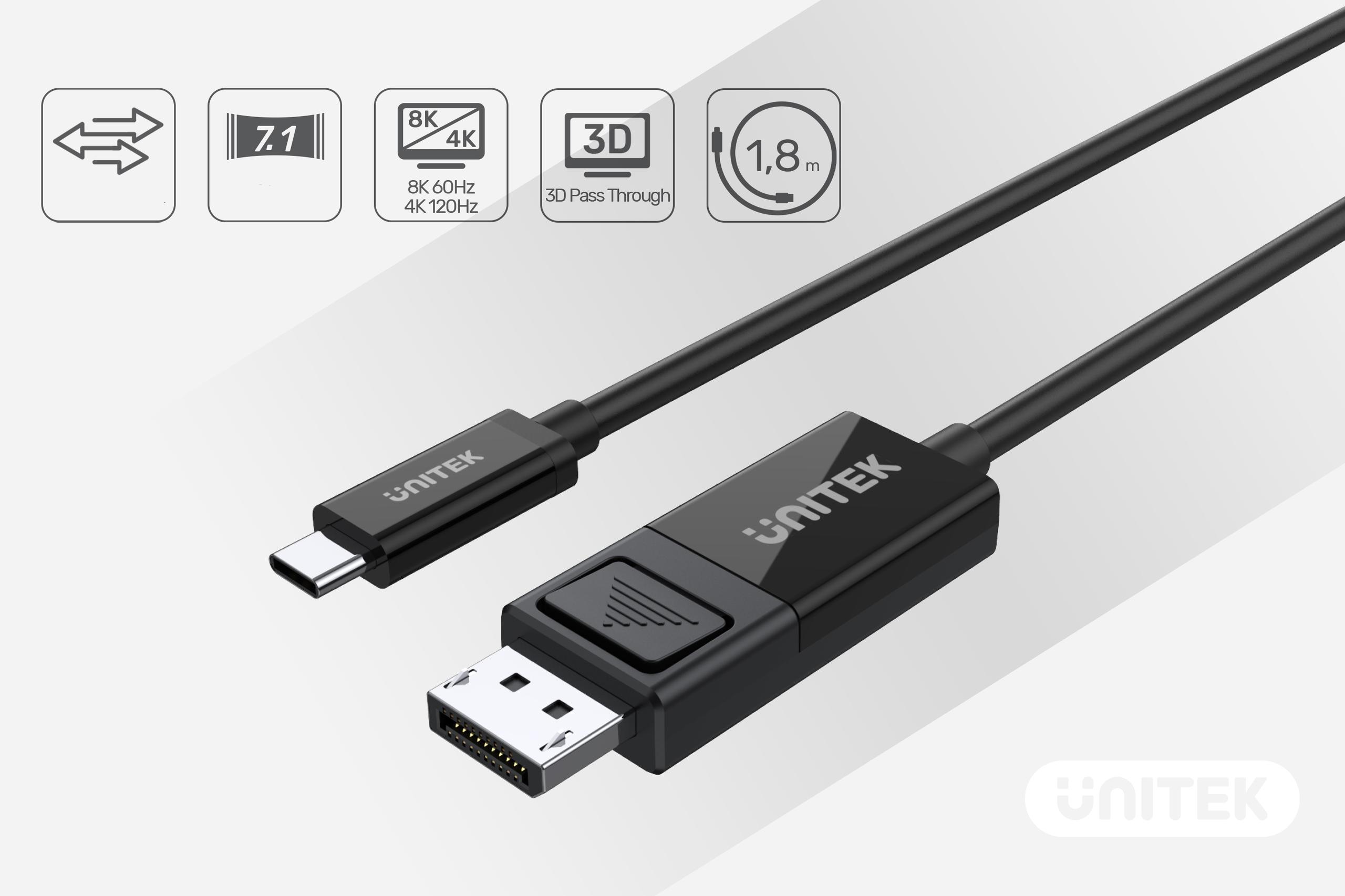 Konwerter DispplayPort na USB-C Unitek V1146A