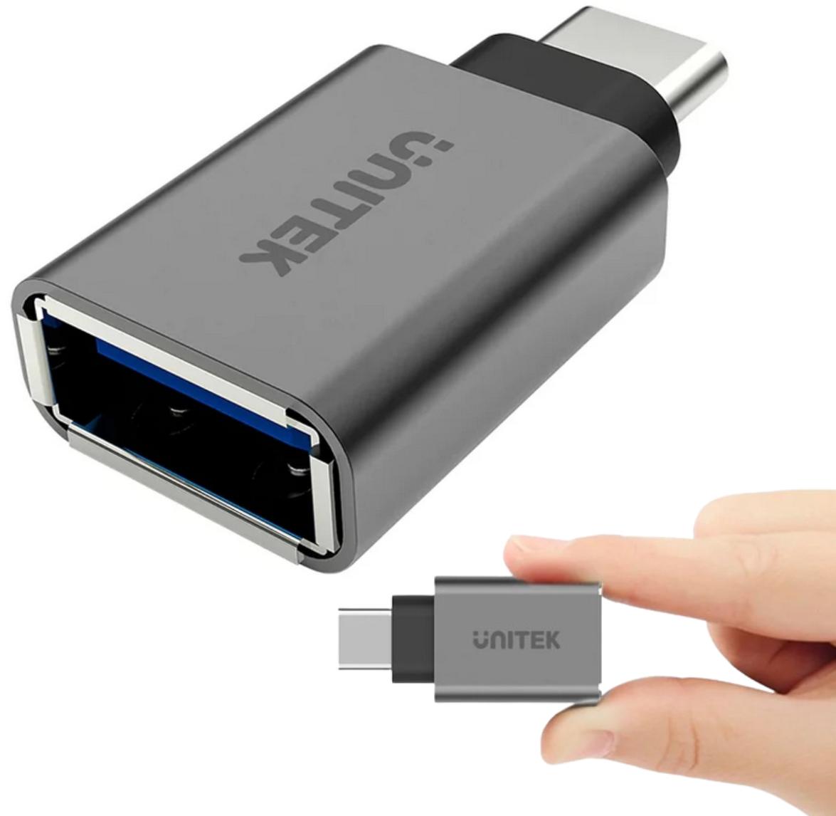 Unitek Y-A025CGY adapter USB TypC do USB (F) ALU - specyfikacja i dane techniczne: