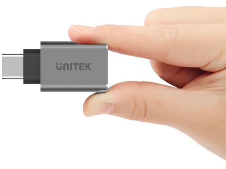 Unitek Y-A025CGY adapter USB TypC do USB (F) ALU - szybki jak błyskawica