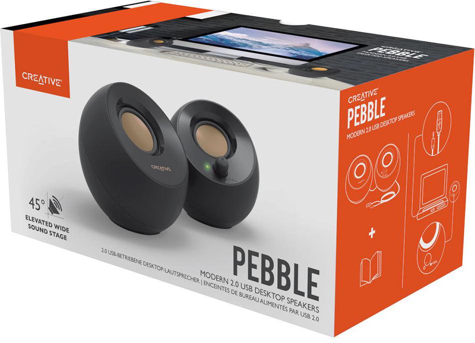 Głośniki komputerowe Creative Pebble 2.0 USB czarny