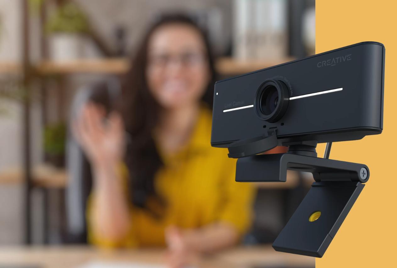 Kamera internetowa Creative Live! Cam Sync 4K - ręczna regulacja ostrości, zdejmowana i zakładana osłona obiektywu
