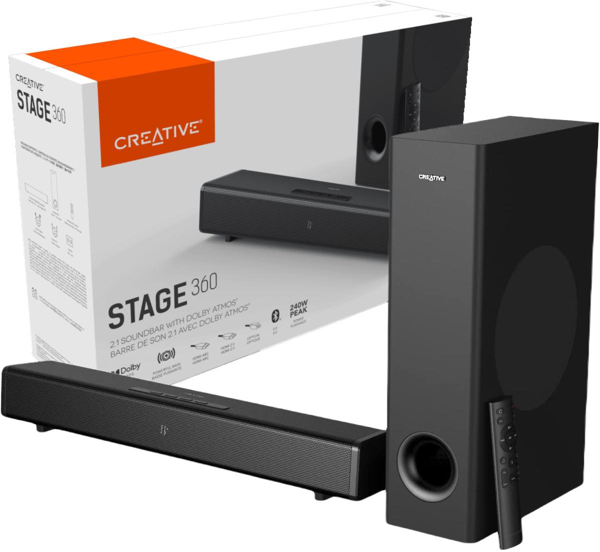 Soundbar 2.1 z Dolby Atmos® 5.1.2 Creative Stage 360 - najważniejsze cechy: