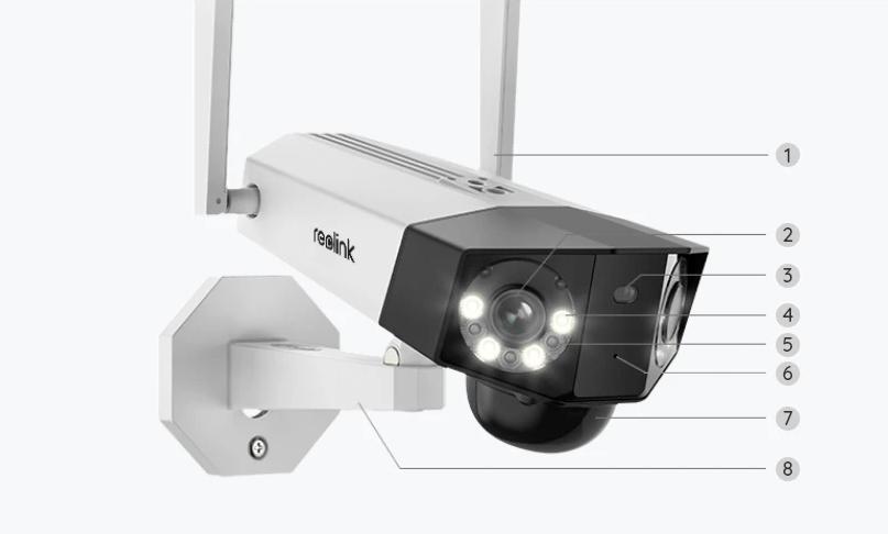 Kamera monitorująca IP Reolink Duo 2 LTE 6MPx - opis budowy: