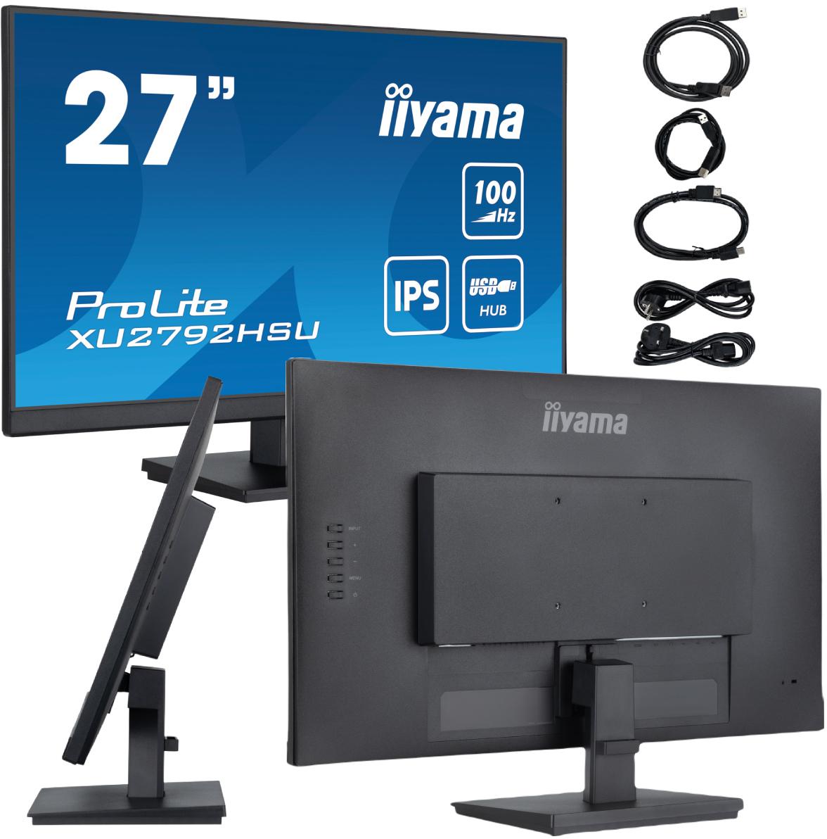 IIYAMA ProLite XU2792HSU-B6 27\" monitor z panelem w technologii IPS i z hubem USB - najważniejsze cechy: