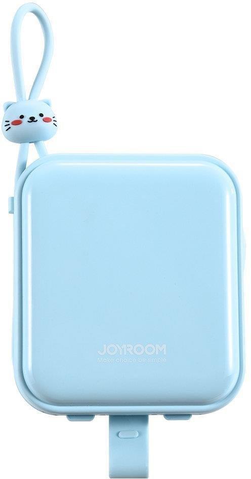 Powerbank Joyroom Cutie Series JR-L008 10000mAh 22.5W PD QC z kablami 1x USB-A 1x USB-C niebieski