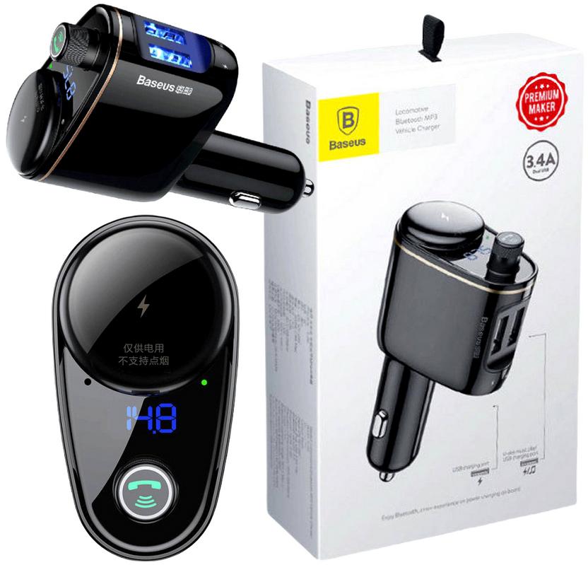Ładowarka samochodowa + transmiter FM Baseus S-06 Car Bluetooth MP3 Player - najważniejsze cechy: