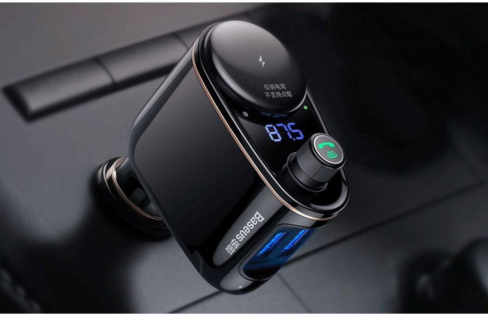 Transmiter samochodowy FM Baseus S-06 Bluetooth/USB (Overseas Edition) - wysoka jakość wykonania i moc funkcji