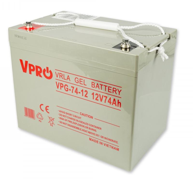 Akumulator bezobsługowy żelowy GEL VPRO Premium VRLA 12V 74Ah Volt Polska - najważniejsze cechy: