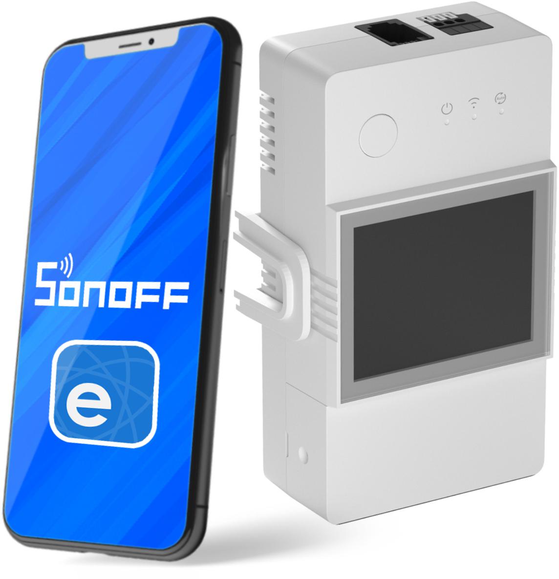 Sonoff TH Elite przekaźnik Wi-Fi z funkcją pomiaru wilgotności i temperatury (THR316D) - najważniejsze cechy: