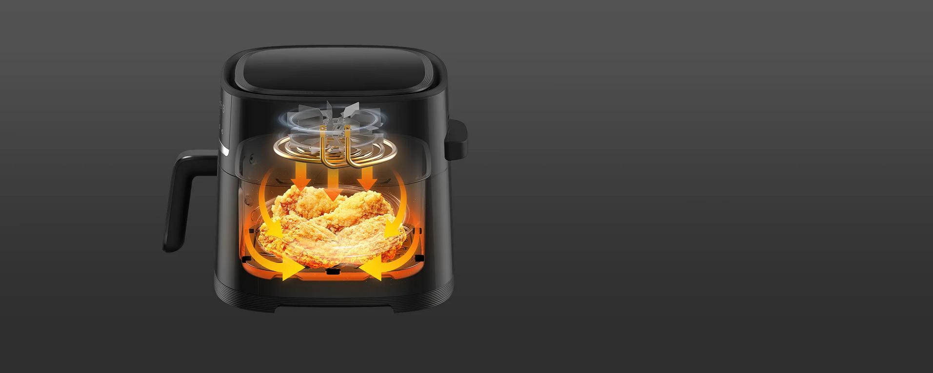 Frytkownica beztłuszczowa Xiaomi Mi Smart Air Fryer Pro 6L - dostosuj gotowanie do swoich potrzeb i czuj się bezpiecznie