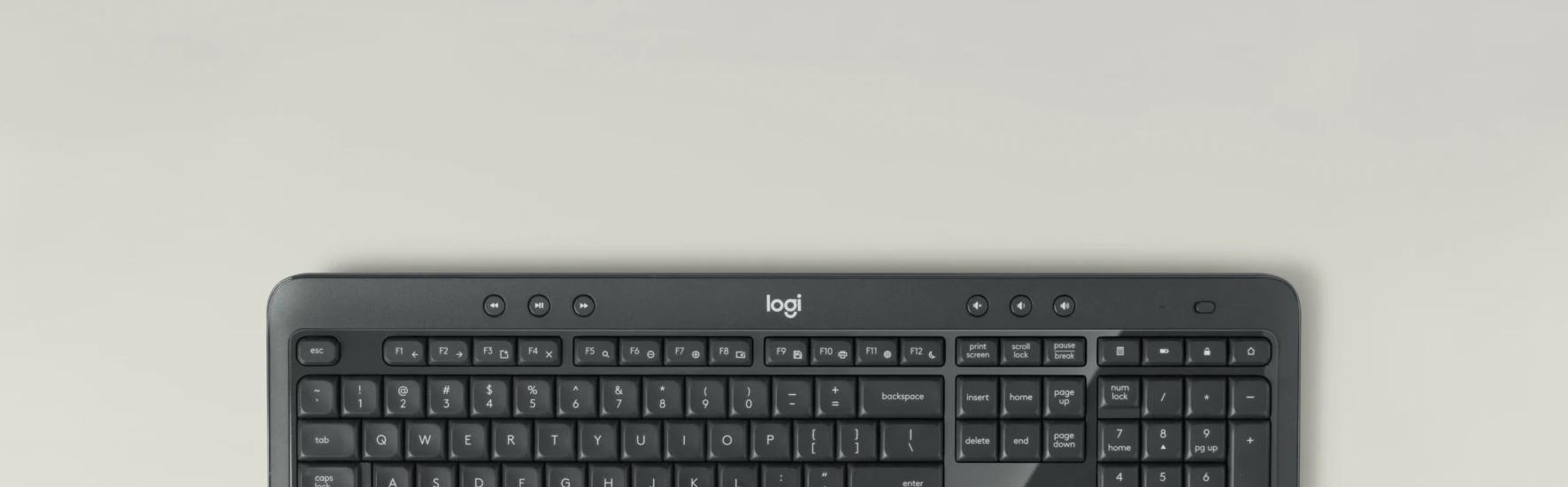 Logitech MK540 Advanced - zawsze komfortowe pisanie, dzięki intuicyjnemu rozmieszczeniu klawiszy klawiatury
