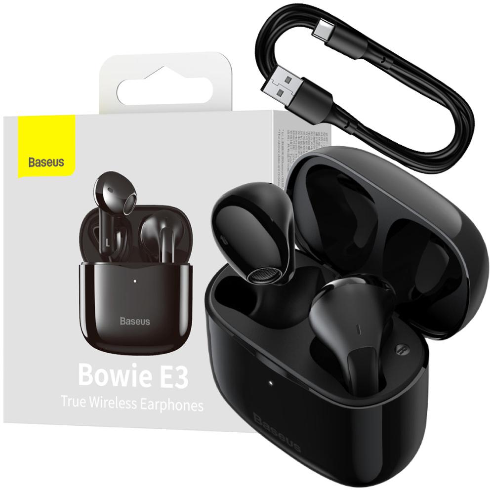 Baseus Bowie E3 bezprzewodowe słuchawki Bluetooth 5.0 TWS douszne wodoodporne IP64 (NGTW080001) - najważniejsze cechy: