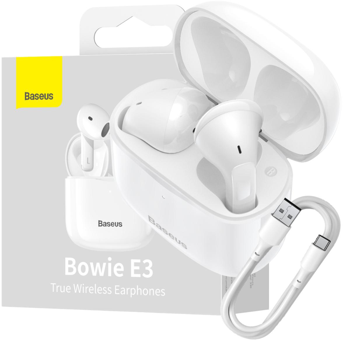 Baseus Bowie E3 bezprzewodowe słuchawki Bluetooth 5.0 TWS douszne wodoodporne IP64 (NGTW080002) - najważniejsze cechy: