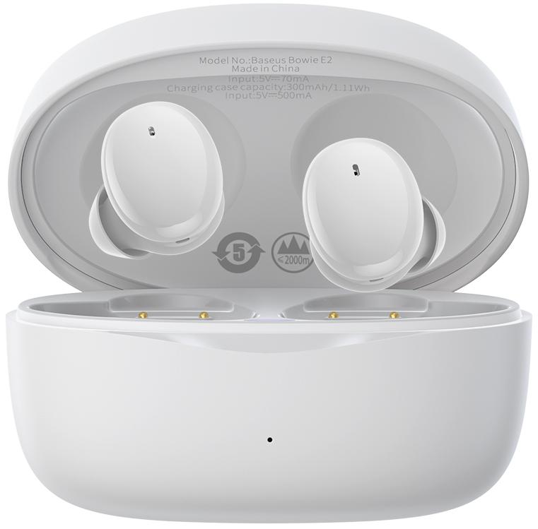 Bezprzewodowe słuchawki TWS Bluetooth 5.2 IP55 białe Baseus Bowie E2 NGTW090002 – specyfikacja i dane techniczne: