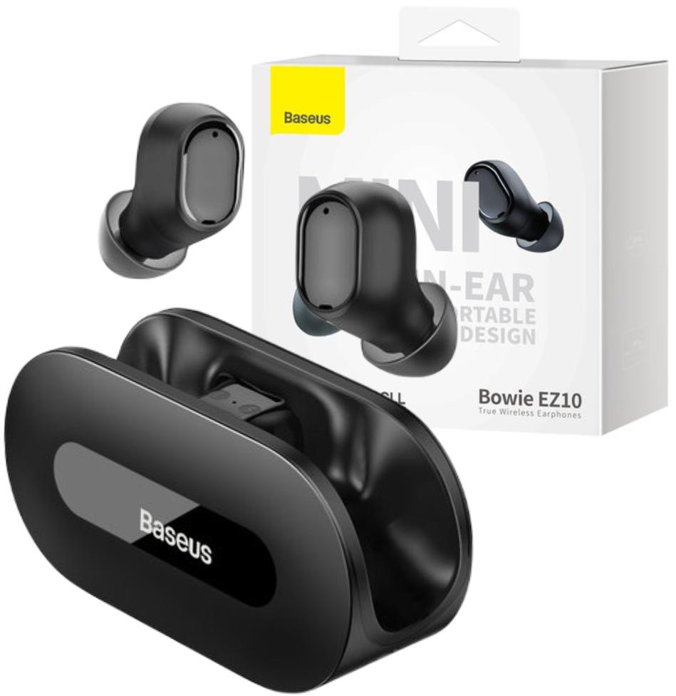 Czarne słuchawki bezprzewodowe TWS Bluetooth 5.3 Baseus Bowie Mini EZ10 A00054300116-Z1 - najważniejsze cechy: