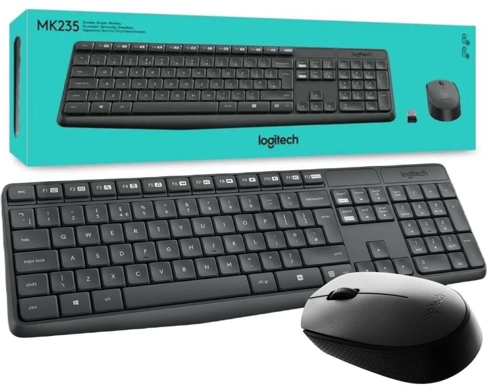 Logitech MK235 zestaw trwałej bezprzewodowej myszy i klawiatury - najważniejsze cechy: