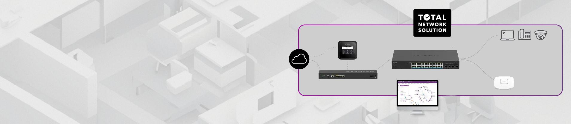 52-portowy inteligentny przełącznik Gigabit 48x PoE+ i 4 porty SFP (380W) - poznaj Total Network Solution: