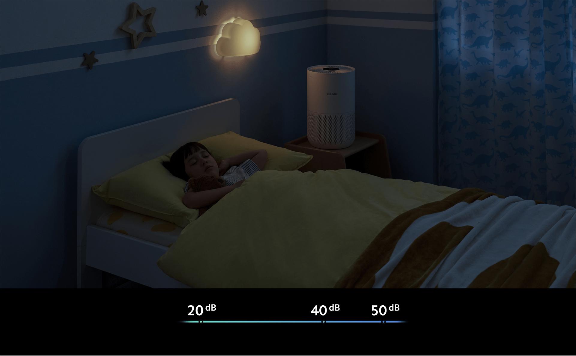 Oczyszczacz powietrza Xiaomi Air Purifier 4 Compact - cicha praca w trybie snu i bardzo niskie zużycie energii