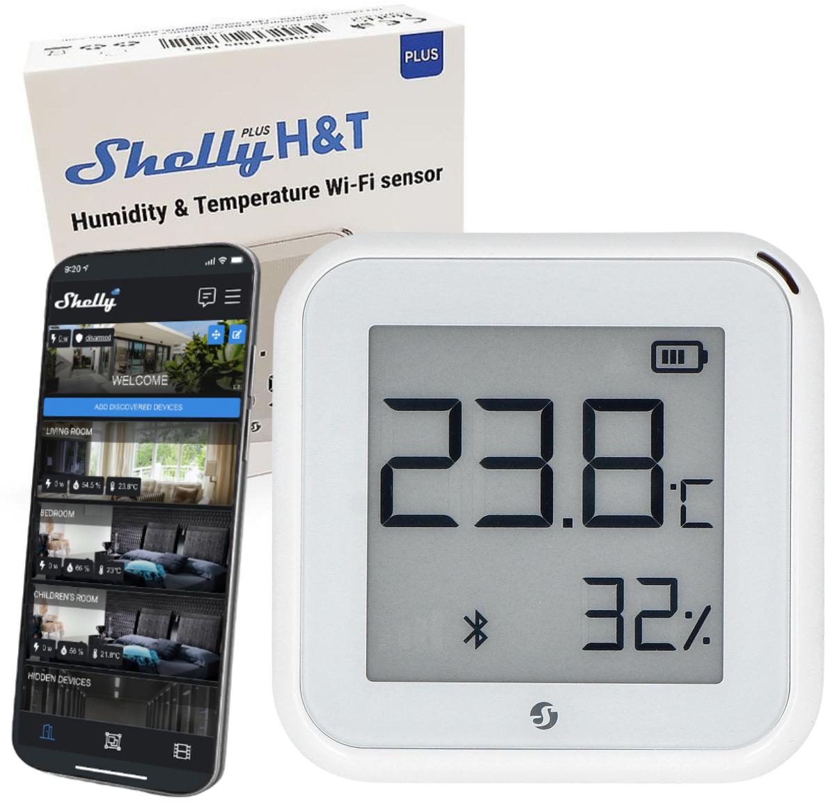Czujnik temperatury i wilgotności Shelly PLUS H&T - najważniejsze cechy: