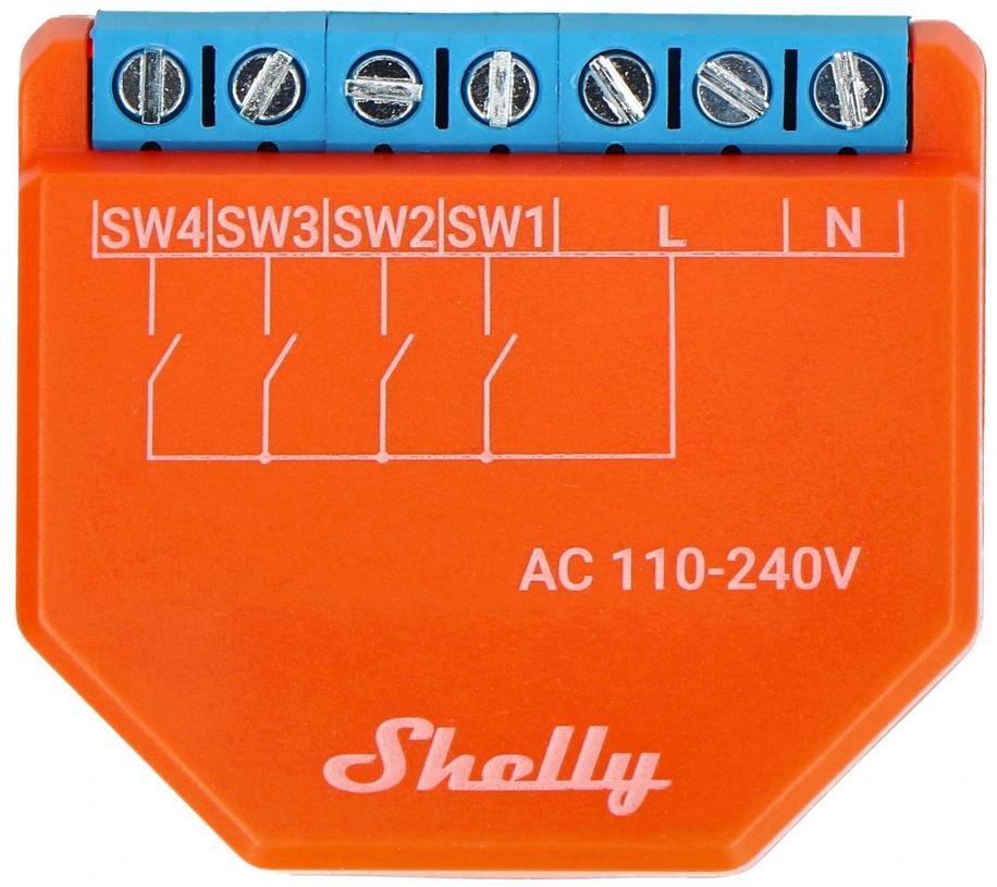 Inteligentny kontroler / aktywator scen Shelly PLUS I4 Wi-Fi - najważniejsze cechy:
