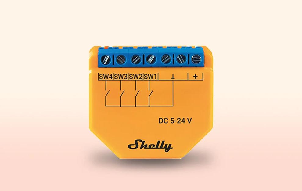Shelly Plus i4 DC Kontroler/aktywator scen WIFI 5-24V DC