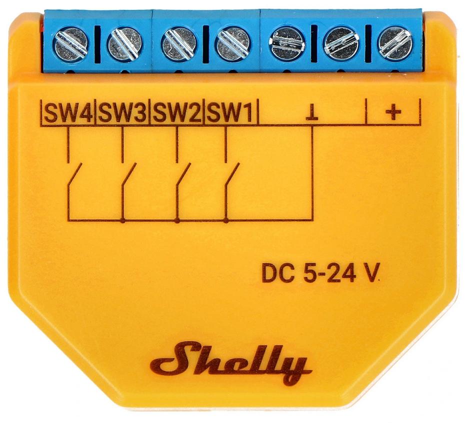 Kontroler / aktywator scen Shelly PLUS i4 DC Wi-Fi 5-24V DC - najważniejsze cechy: