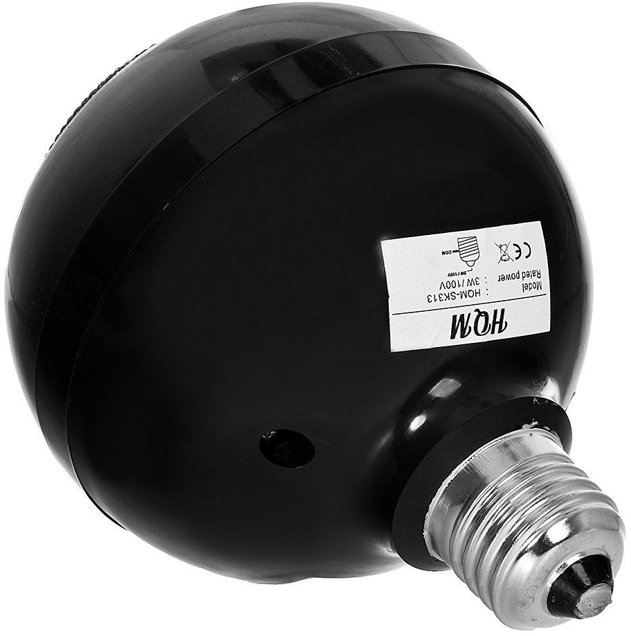 Głośnik kulowy HQM-SK313 3W 100V gwint E27 Czarny