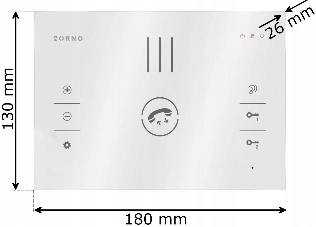 Zestaw domofonowy Orno SANDI OR-DOM-BA-933/W - specyfikacja i dane techniczne unifonu: