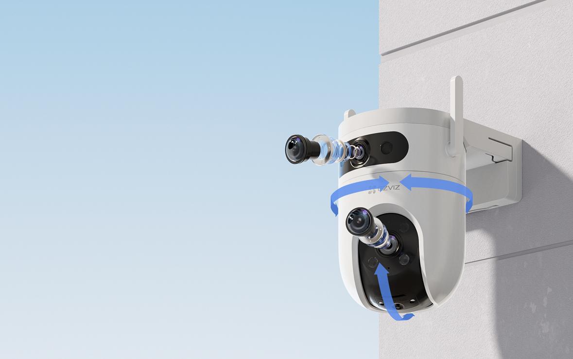 EZVIZ H9C 3MPx + 3 MPx 2K - zewnętrzna kamera bezpieczeństwa IP Wi-Fi z dwoma obiektywami i funkcją niezrównanej ochrony