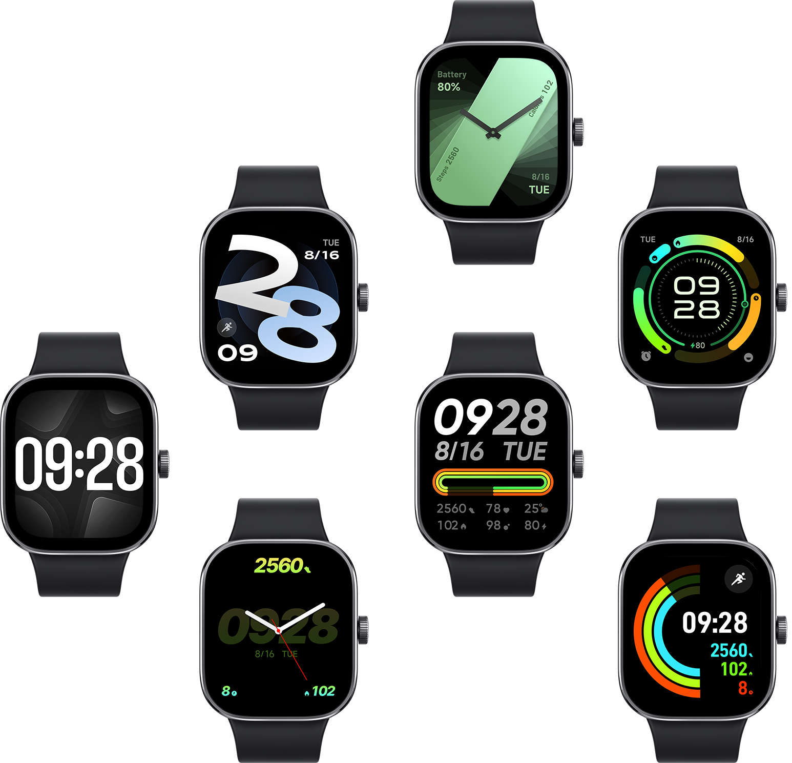 Smartwatch Xiaomi Redmi Watch 4 - ponad 200 tarcz zegarka, konfigurowalne komponenty, wiele wariantów stylu