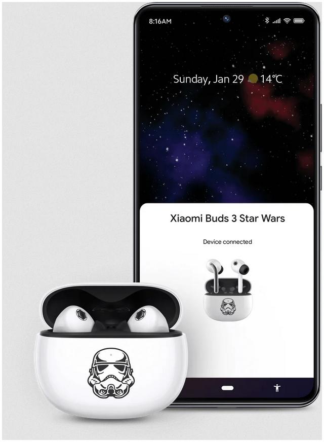 Słuchawki bezprzewodowe Xiaomi Buds 3 Star Wars™ Edition - obsługa szybkiego parowania Google Fast Pair