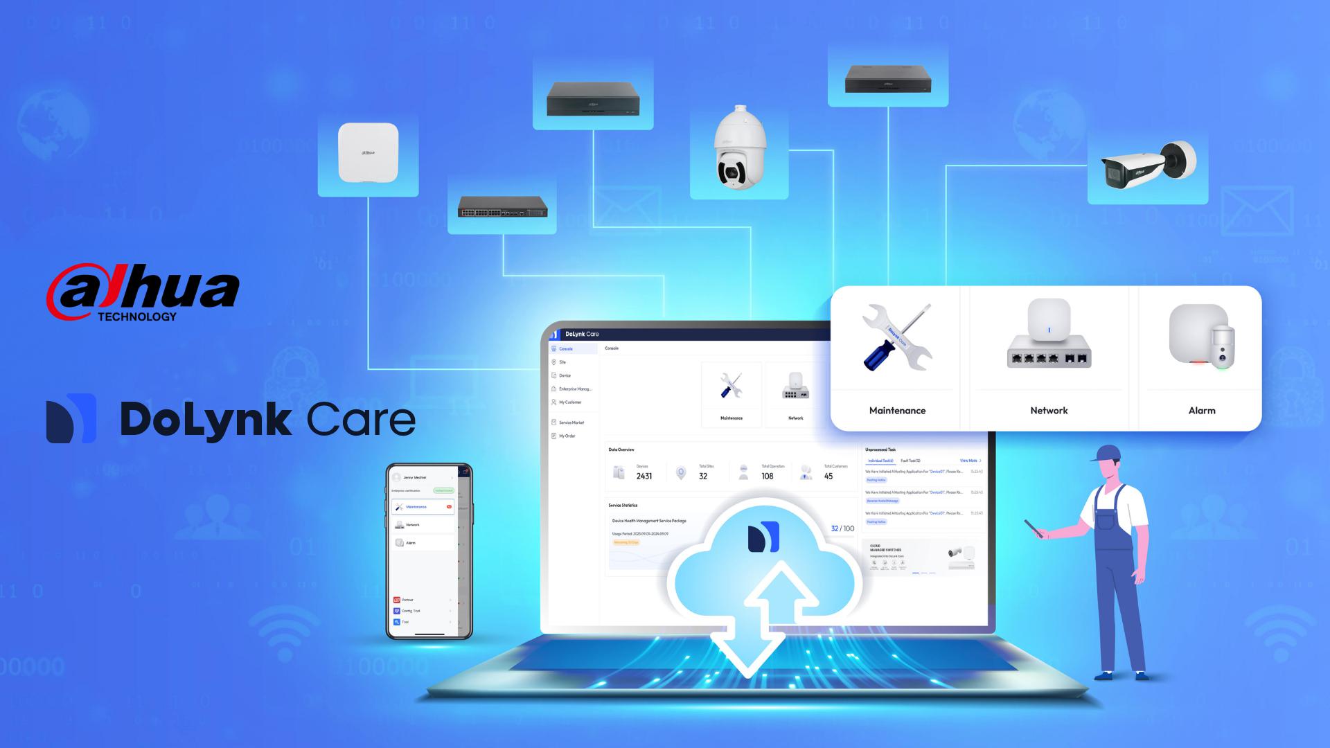Rozwiązania sieciowe Dahua Cloud Dolynk Care