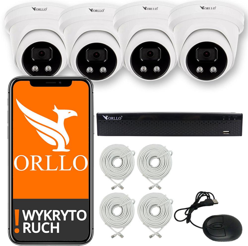 Zestaw 4 kamer zewnętrznych PoE do monitoringu ORLLO Eco Dome - obraz w doskonałej rozdzielczości i prostota zarządzania