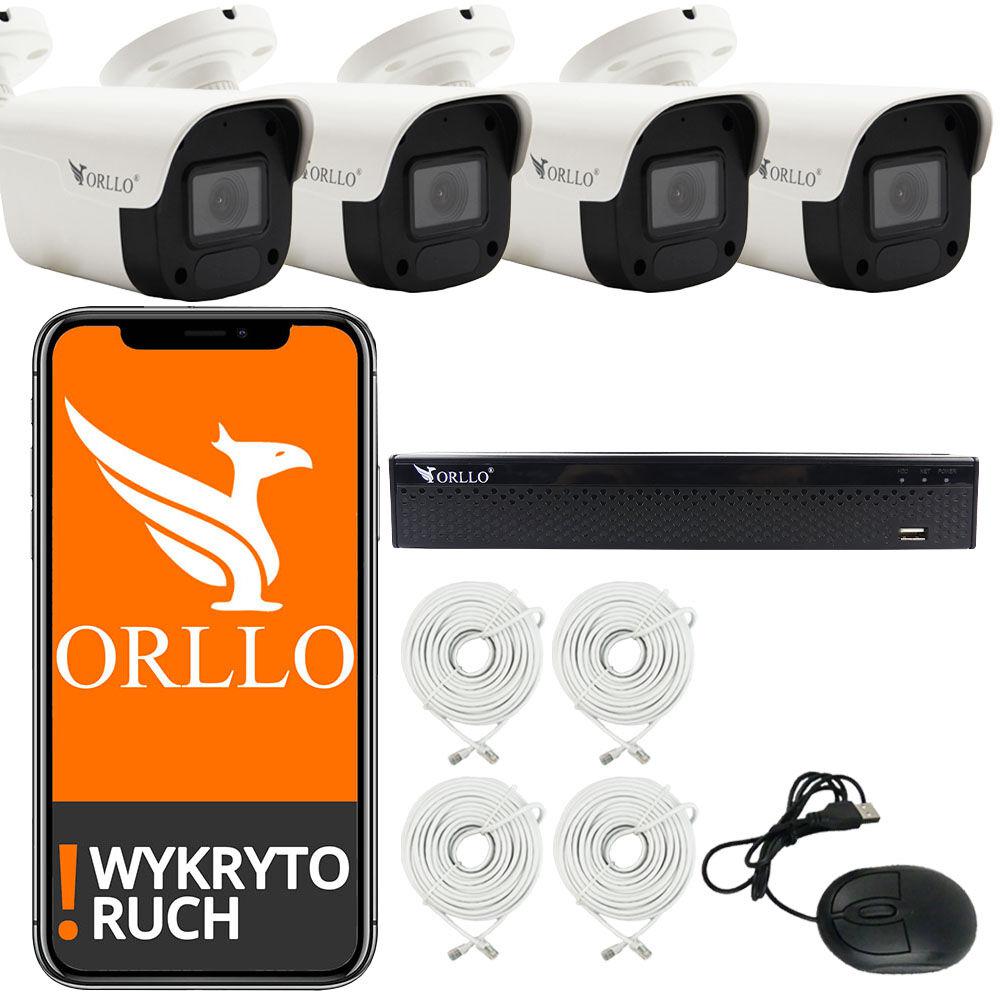 Zestaw monitoringu PoE z 4 kamerami zewnętrznymi ORLLO Eco Bullet - wysoka jakość obrazu i prostota zarządzania!