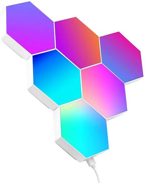 Zestaw 6 sztuk lamp heksagonalnych LED RGB Tracer Ambience Smart Hexagon TRAOSW47256 – specyfikacja i dane techniczne: