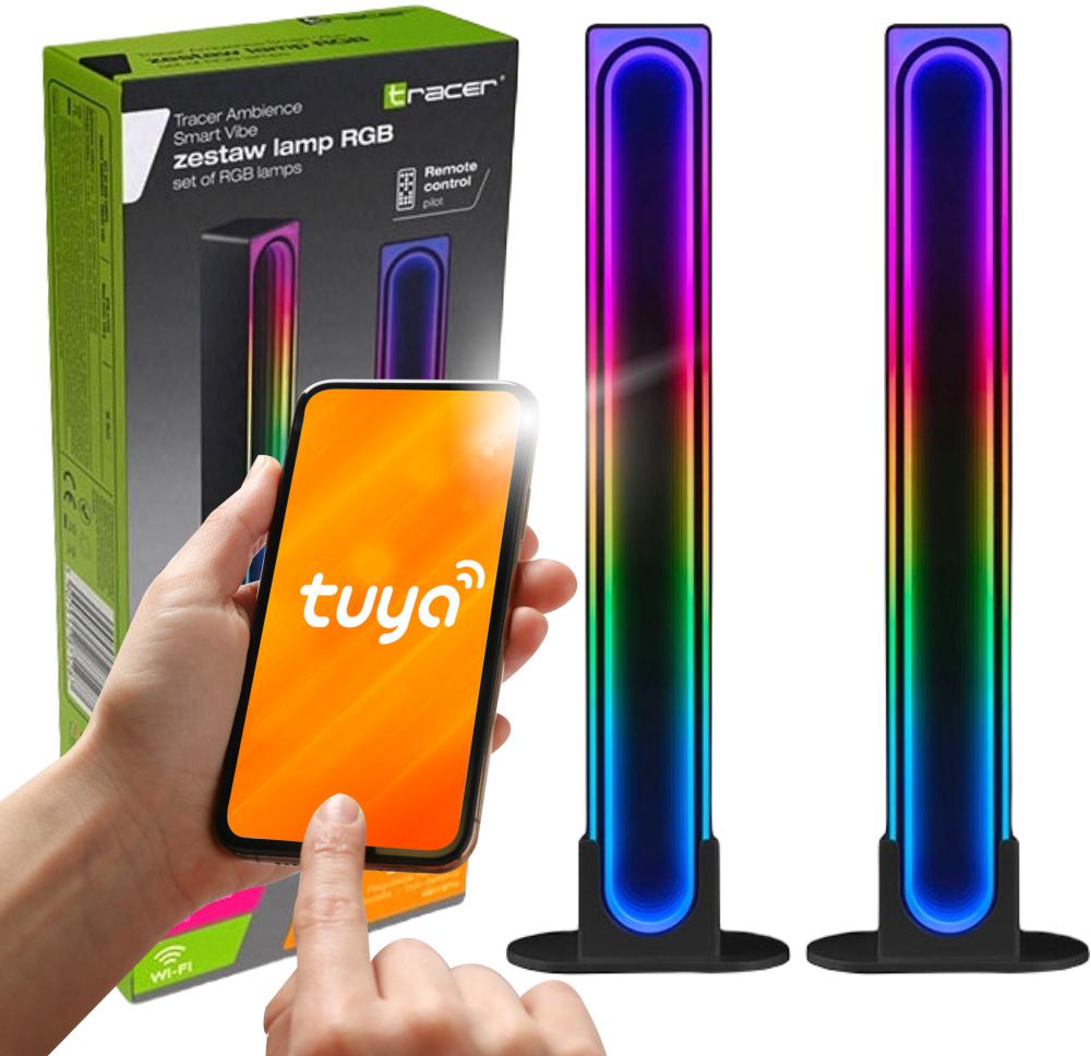 Zestaw dekoracyjnych lamp stojących LED RGB Tracer Ambience Smart Vibe – najważniejsze cechy: