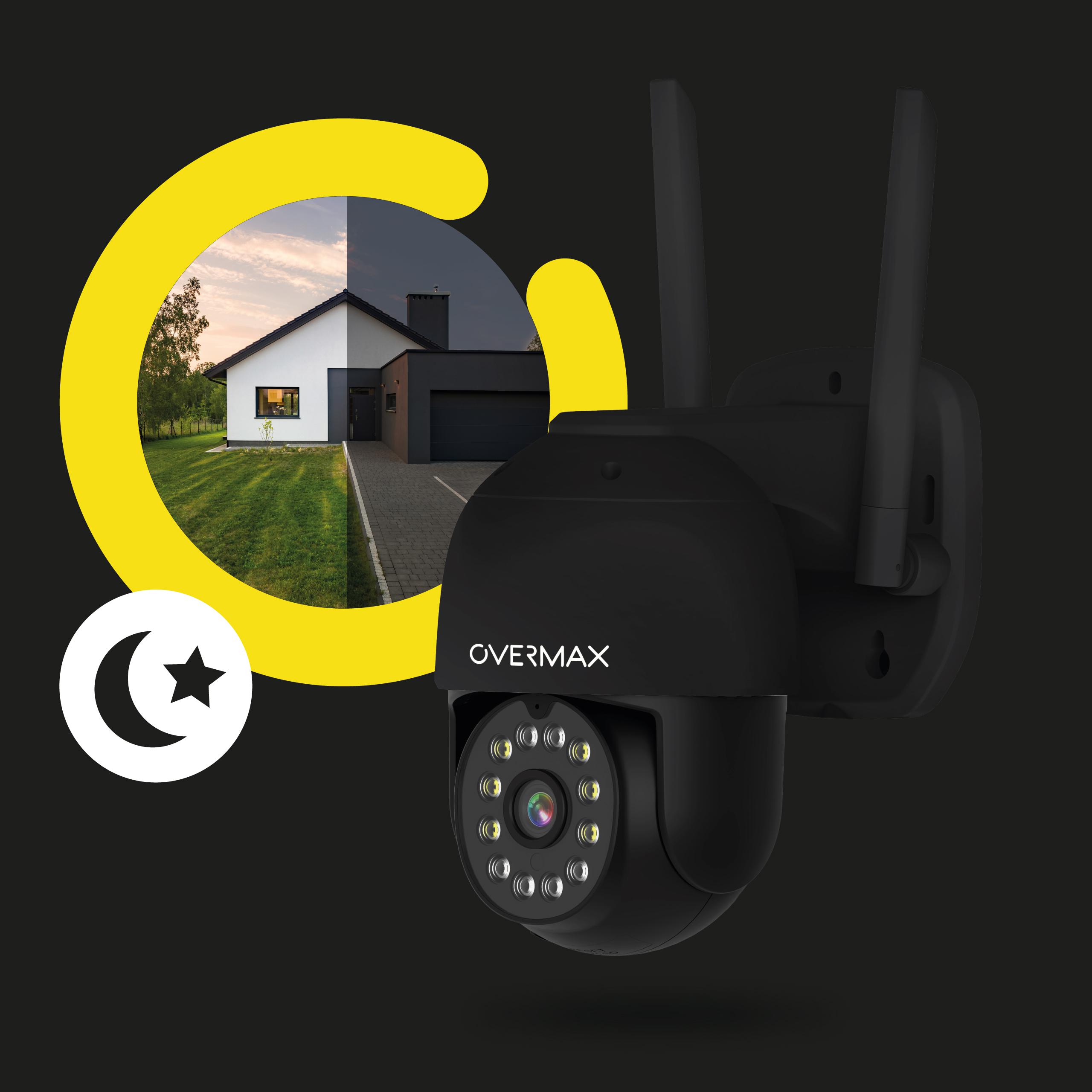 Obrotowa kamera zewnętrzna IP Overmax OV-CAMSPOT 4.95 QHD Wi-Fi 4MPx - wysoka jakość nagrań także w nocy!