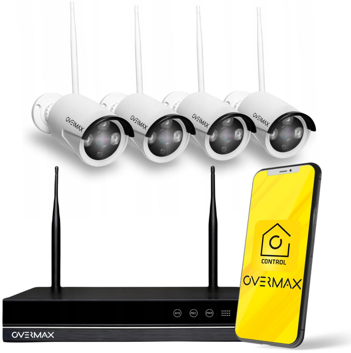 Zestaw monitoringu IP z 4 kamerami Full HD Wi-Fi 2MPx i rejestratorem NVR Overmax Camspot 4.0 - najlepsze rozwiązanie!