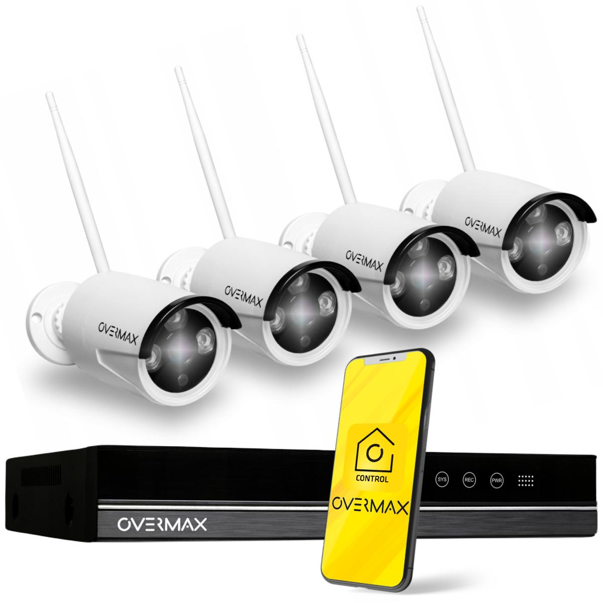Zestaw monitoringu IP z 4 kamerami Full HD Wi-Fi 2MPx i rejestratorem NVR Overmax Camspot 4.0 - najważniejsze cechy: