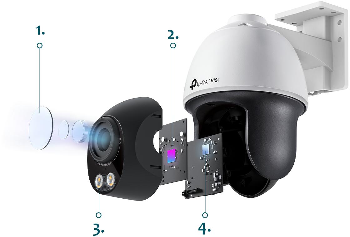 Obrotowa kamera sieciowa TP-Link VIGI C540S 4MPx - poznaj tajniki działania technologii nocnej wizji ColorPro