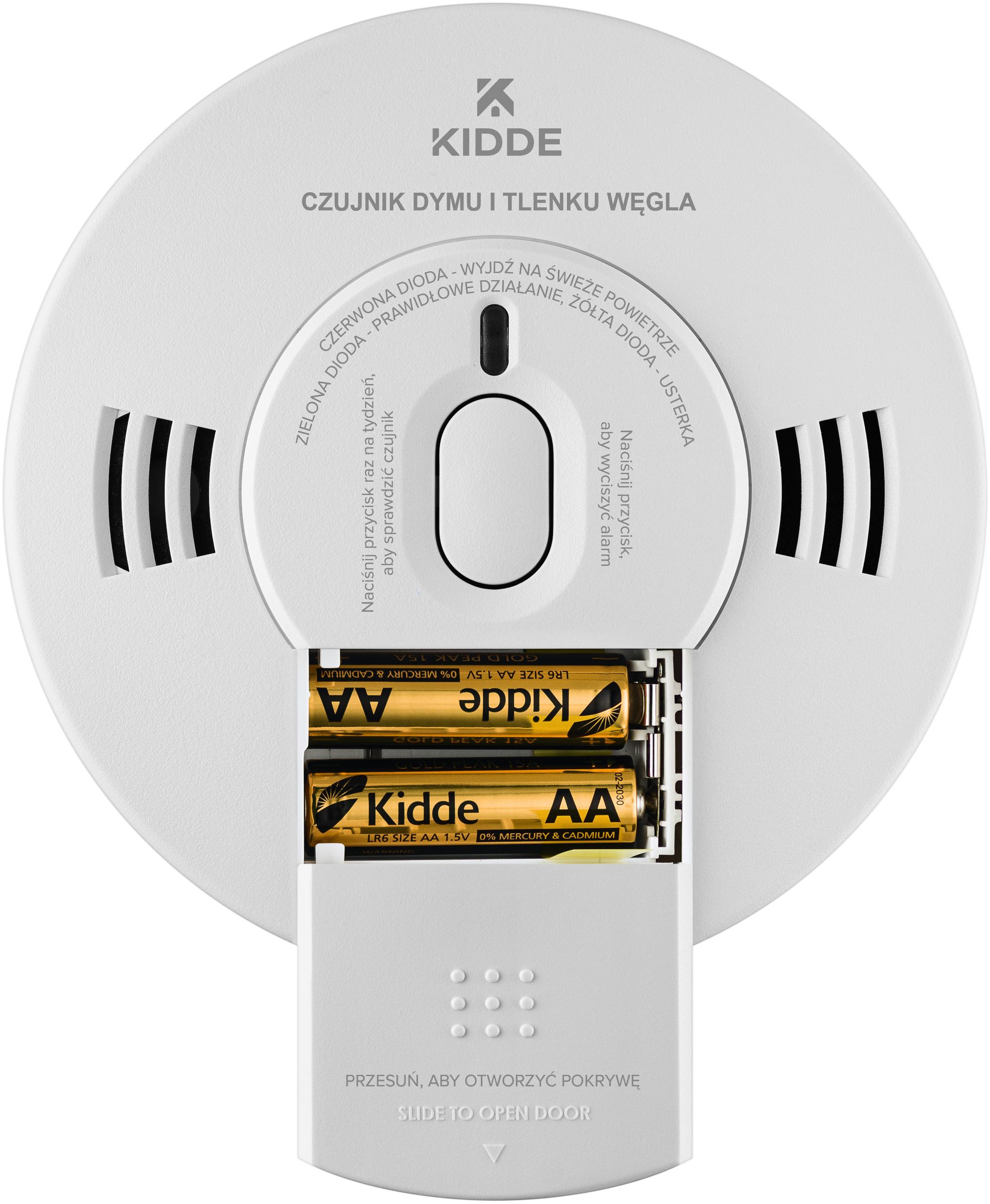 Dualny czujnik dymu i tlenku węgla Kidde K10SCO - podsumowanie cech, funkcji i zalet bateryjnej czujki alarmowej: