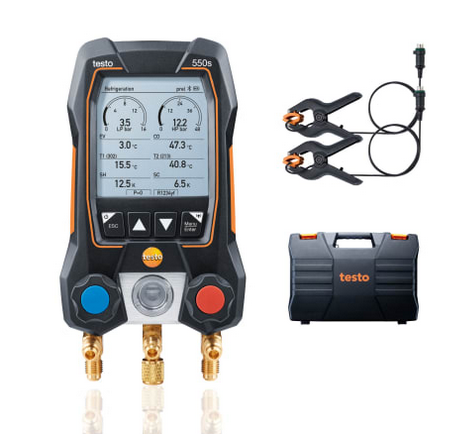 Elektroniczna oprawa zaworowa Testo 550s zestaw Basic 0564 5501 - specyfikacja i dane techniczne: