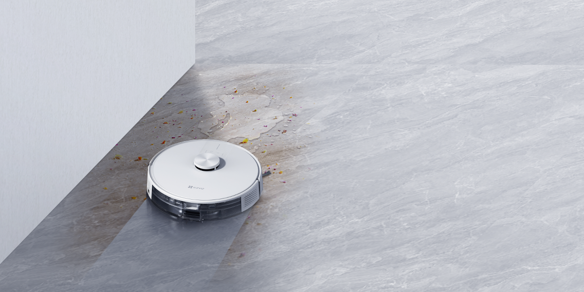 Inteligentny robot sprzątający i mopujący EZVIZ RE4 - podwójna moc dla beztroskiego sprzątania całego domu!
