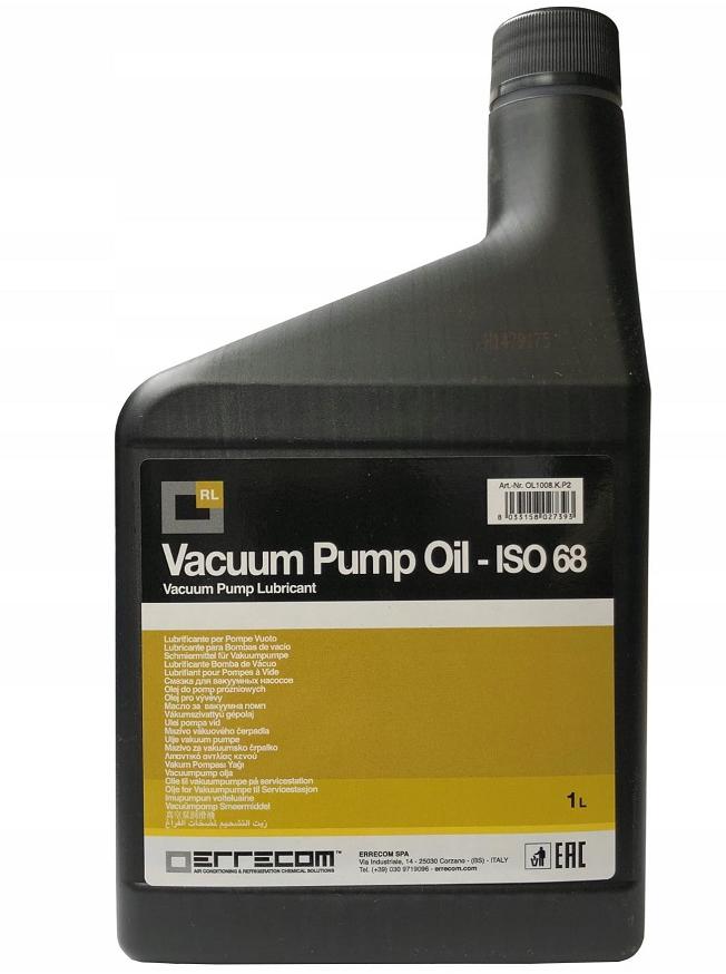 Olej do pomp próżniowych Vacuum Pump Oil ISO68 ERRECOM 1 litr - najważniejsze cechy: